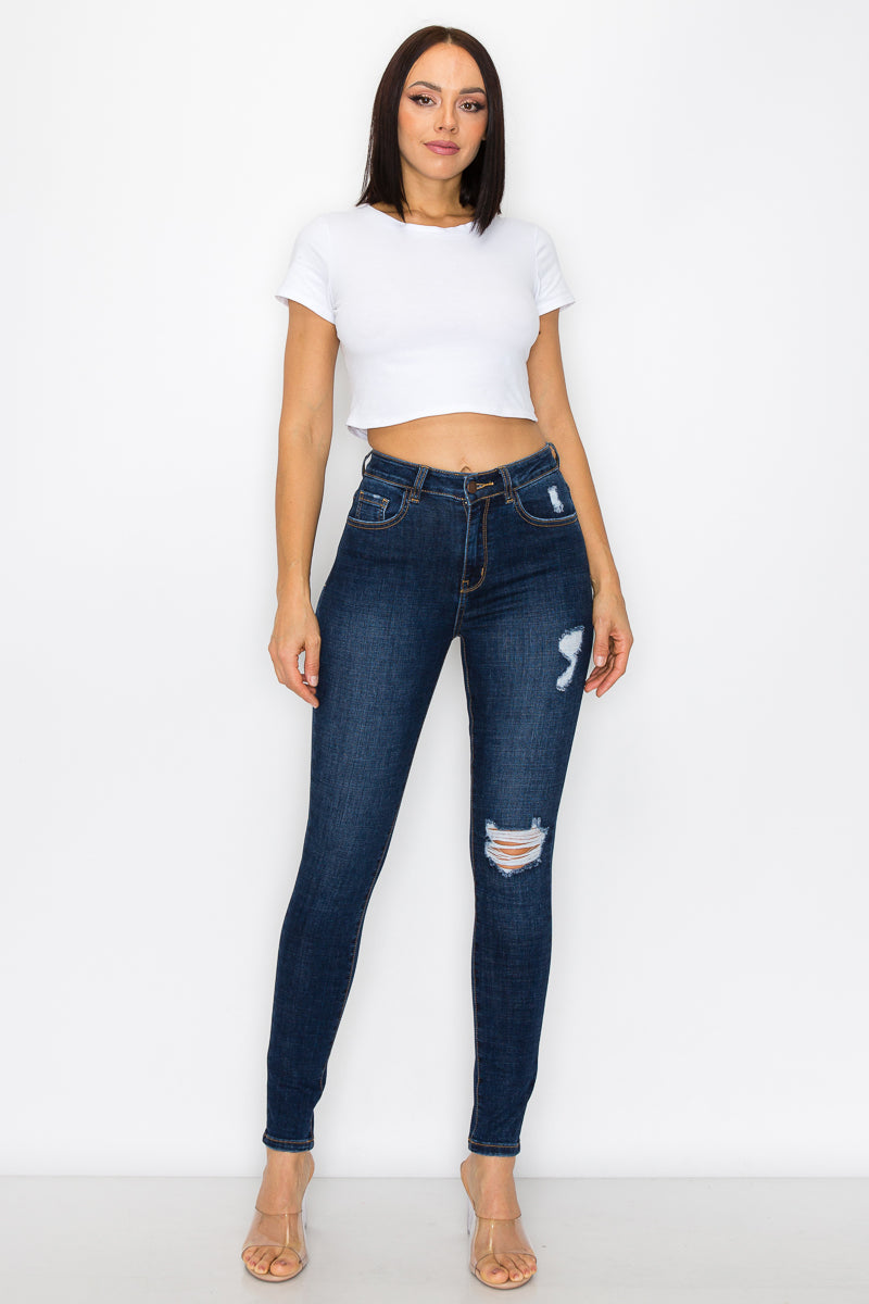 Trinity - High Rise Destructed Stretch Skinny