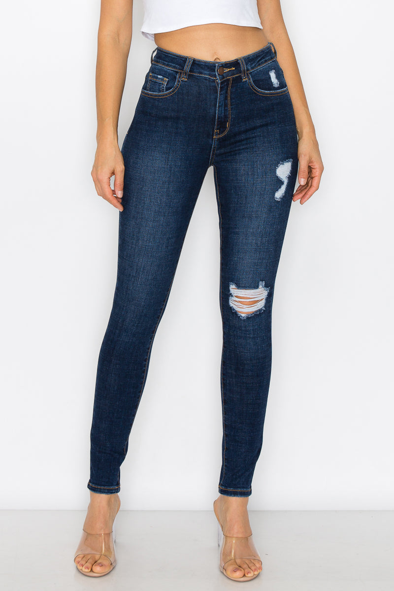 Trinity - High Rise Destructed Stretch Skinny