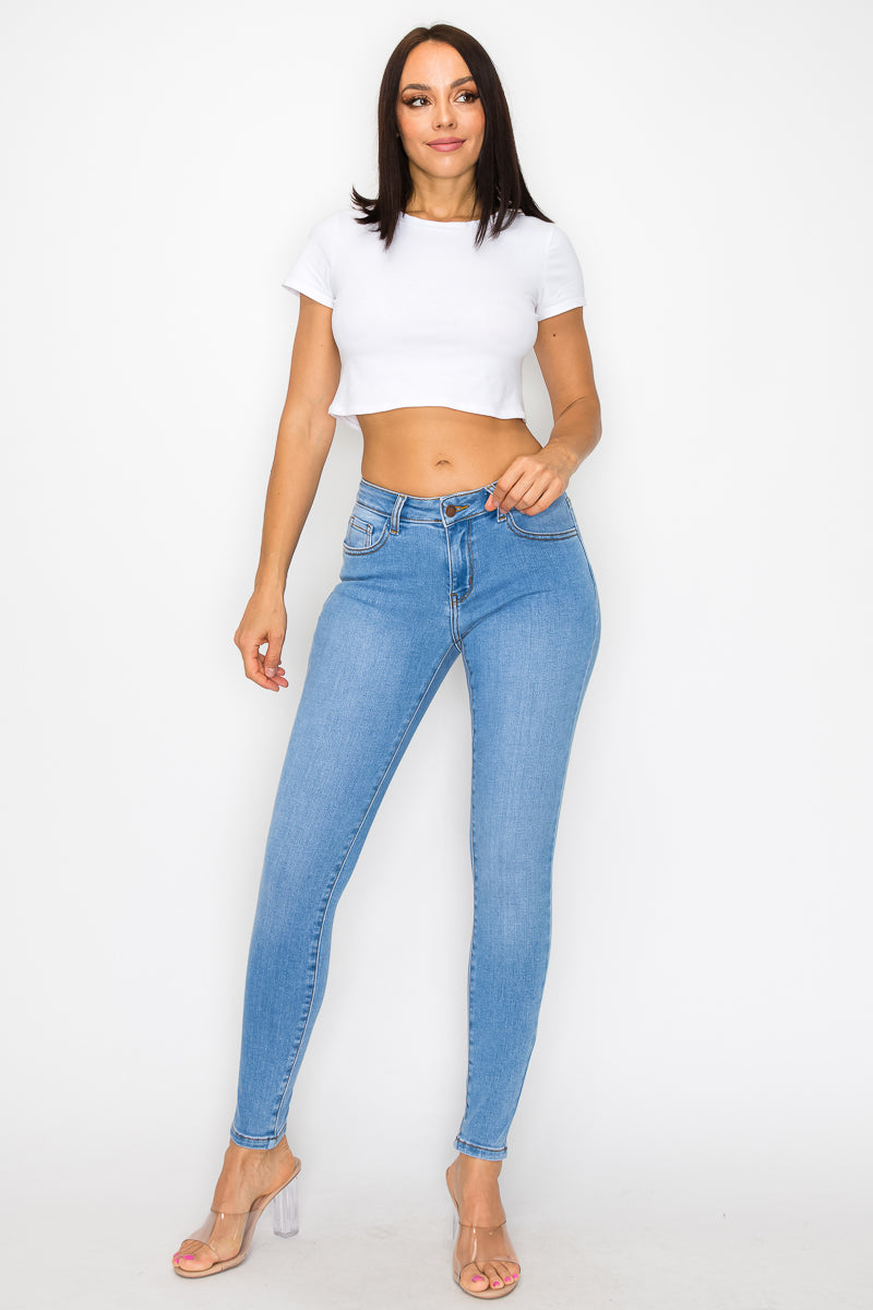 Irene - Jean skinny stretch taille mi-haute classique