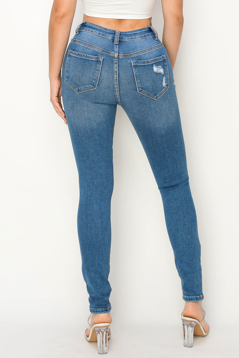 Natalia - High Rise Destructed Premium Skinny