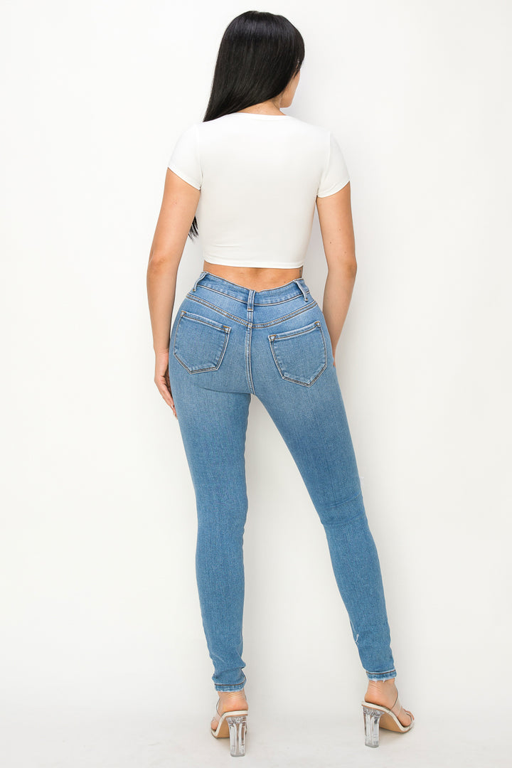 Meadow - High Rise Destructed Premium Skinny
