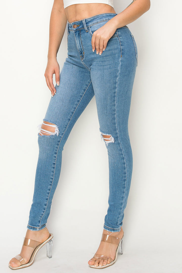 Meadow - High Rise Destructed Premium Skinny