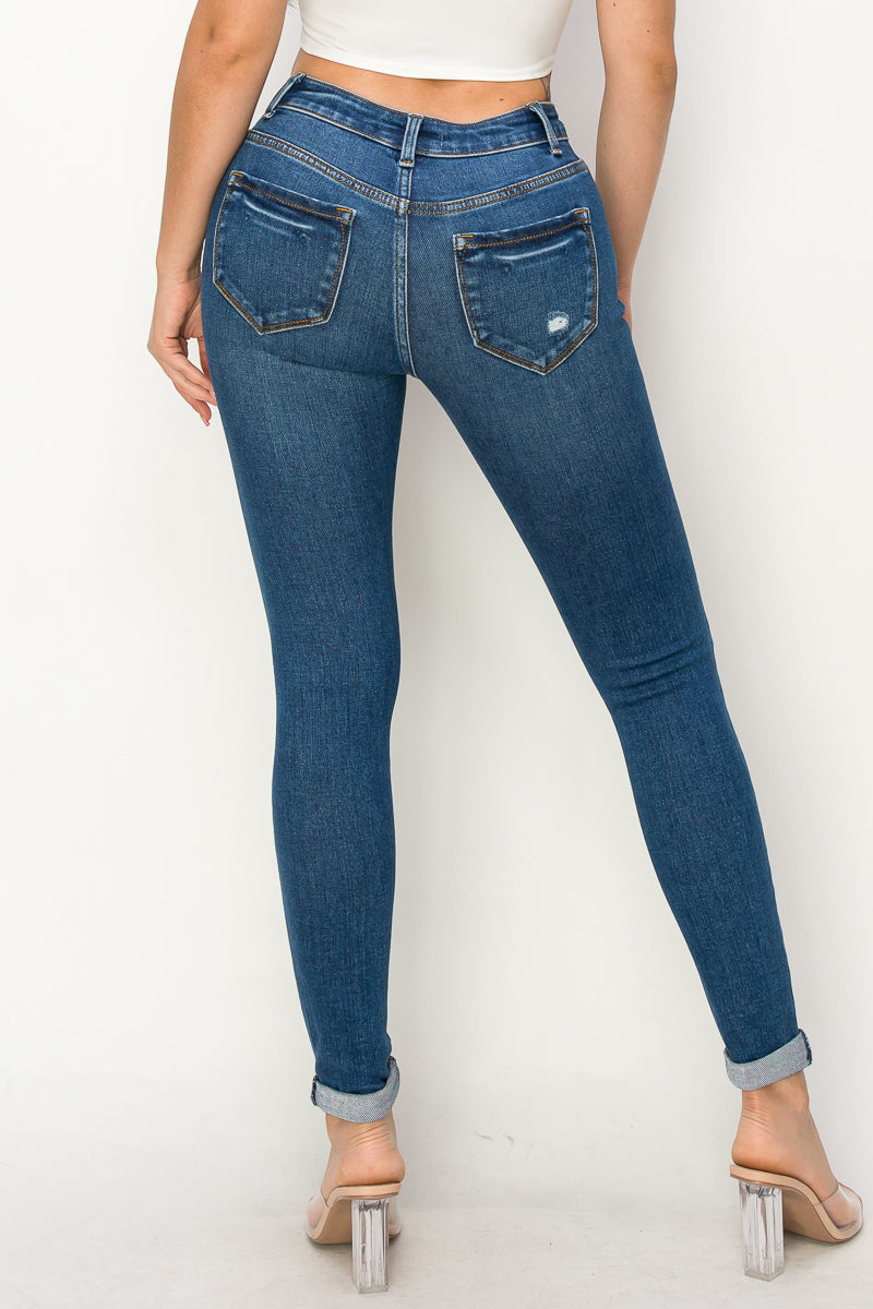 Petal - Mid Rise Minimal Destructed Premium Skinny