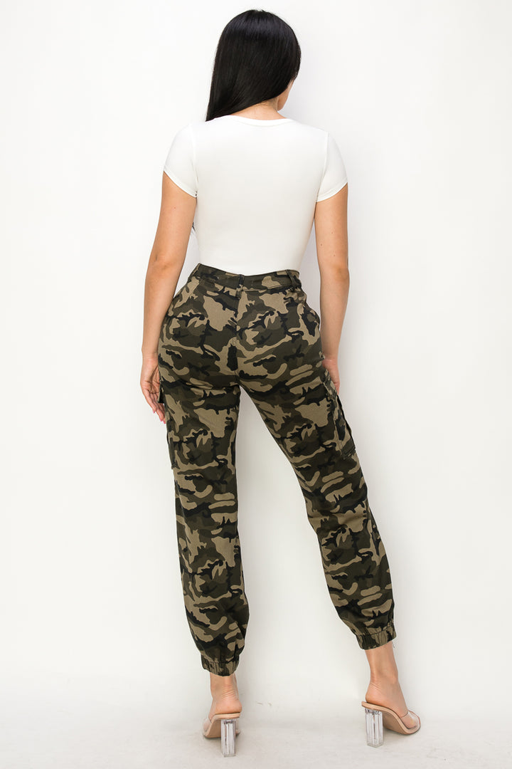 Dune - Camo High Rise Cargo Joggers