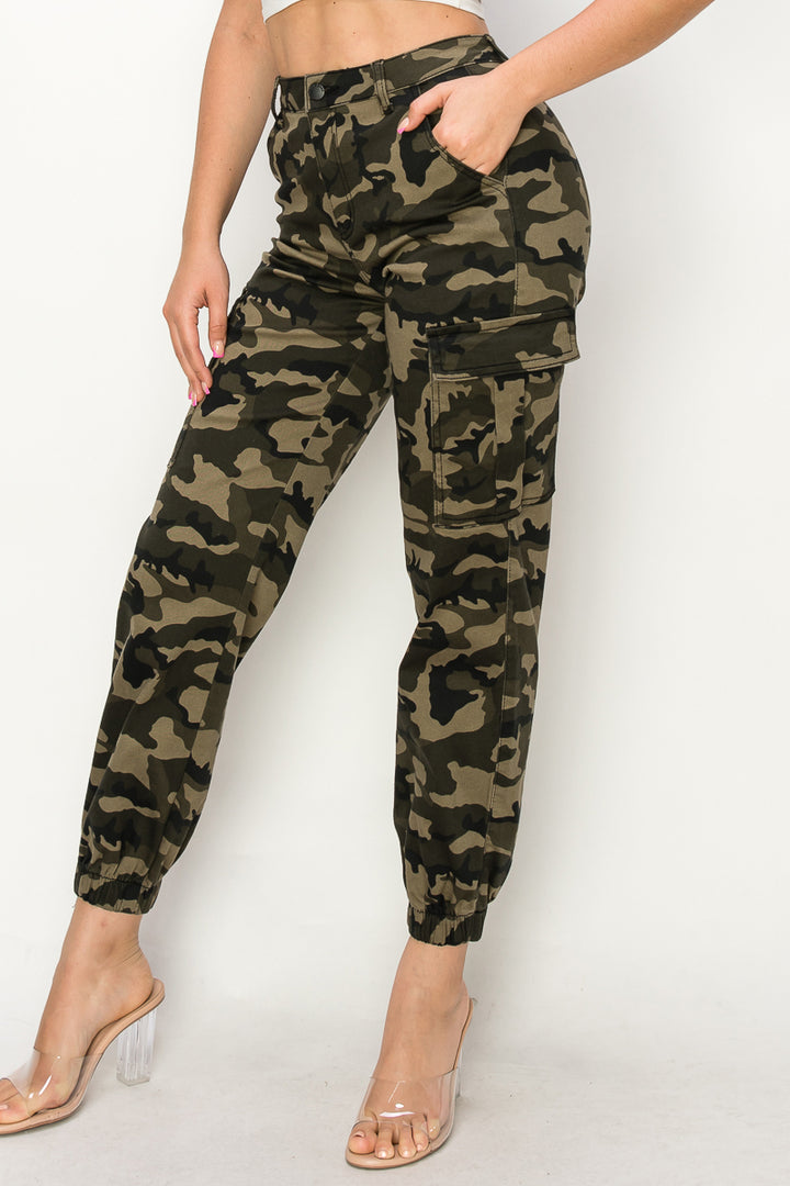 Dune - Camo High Rise Cargo Joggers