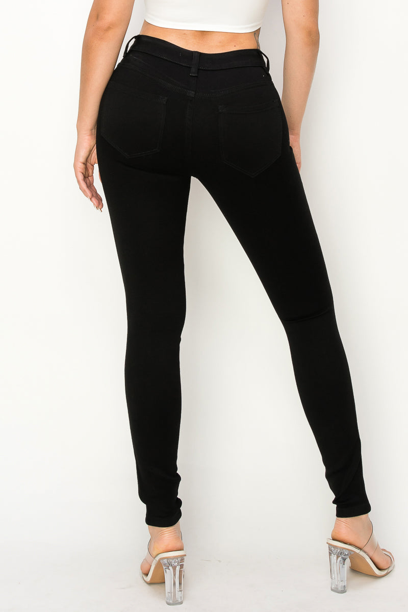 Nimbus - Classic Mid Rise Black Stretch Skinny