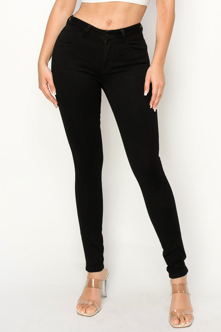 Nimbus - Classic Mid Rise Black Stretch Skinny