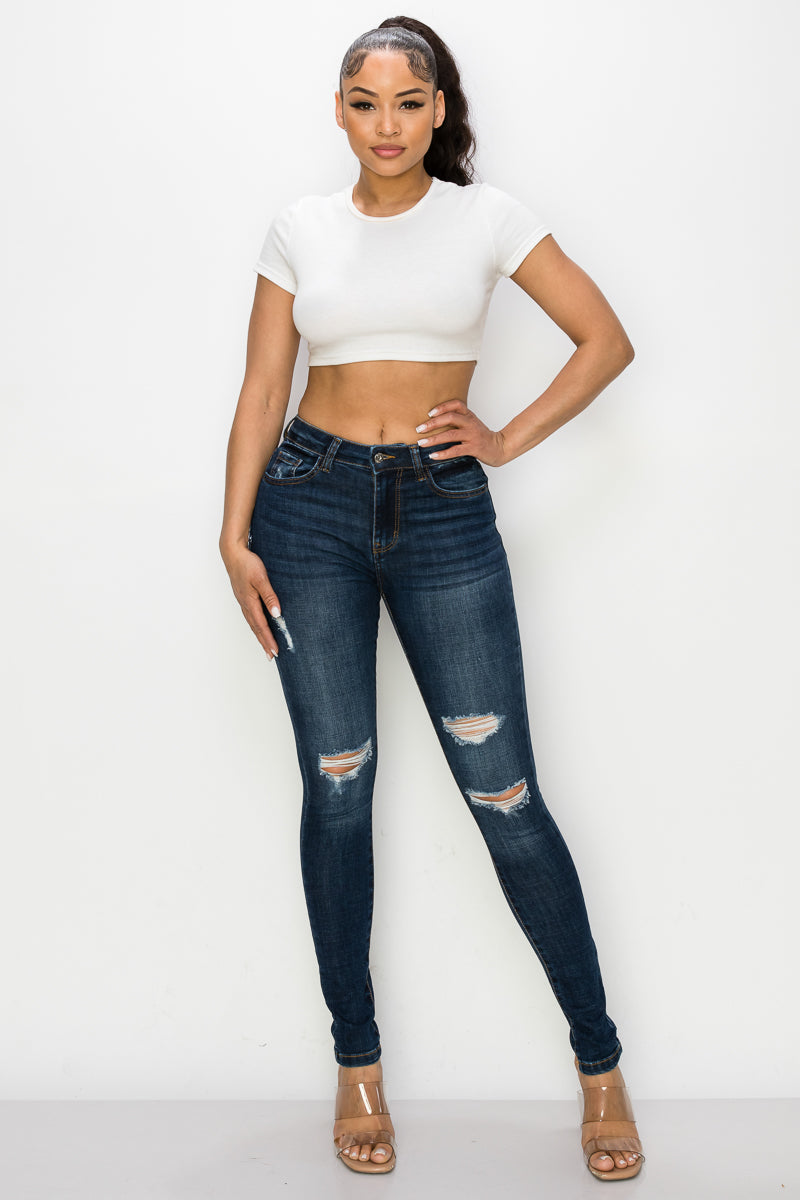 Penny - High Rise Destructed Skinny