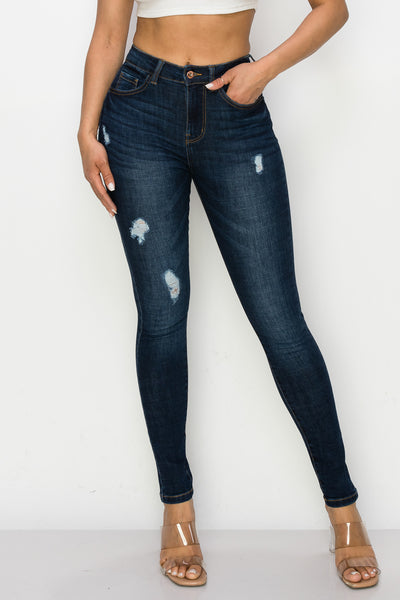 Scarlet - High Rise Destructed Skinny