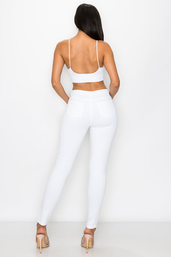 Evelyn - Cut Out High Rise Skinny