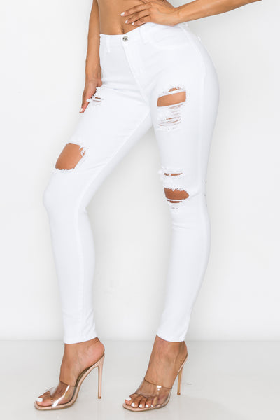 Evelyn - Cut Out High Rise Skinny