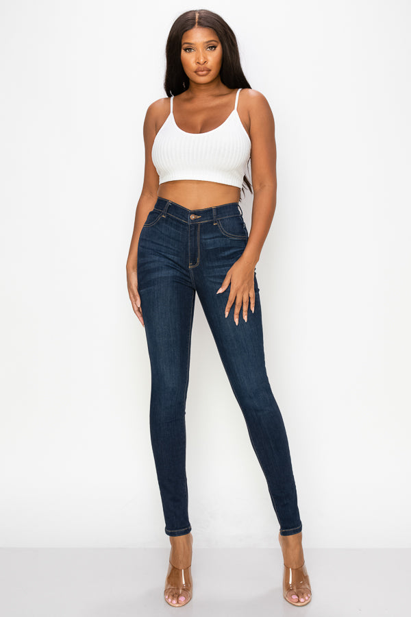 Jane - Jean skinny classique à taille haute