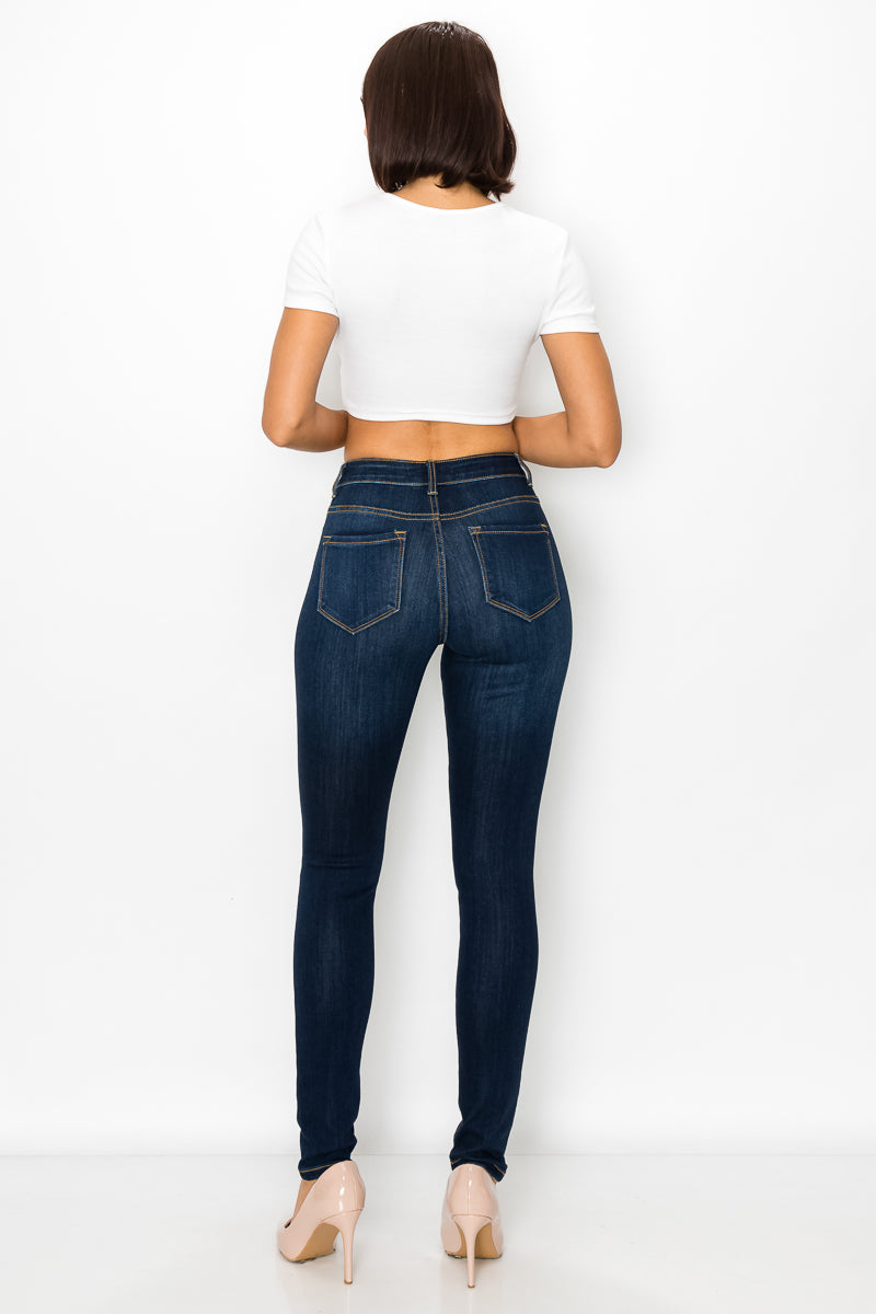 Sienna - Calça jeans skinny clássica com cintura alta