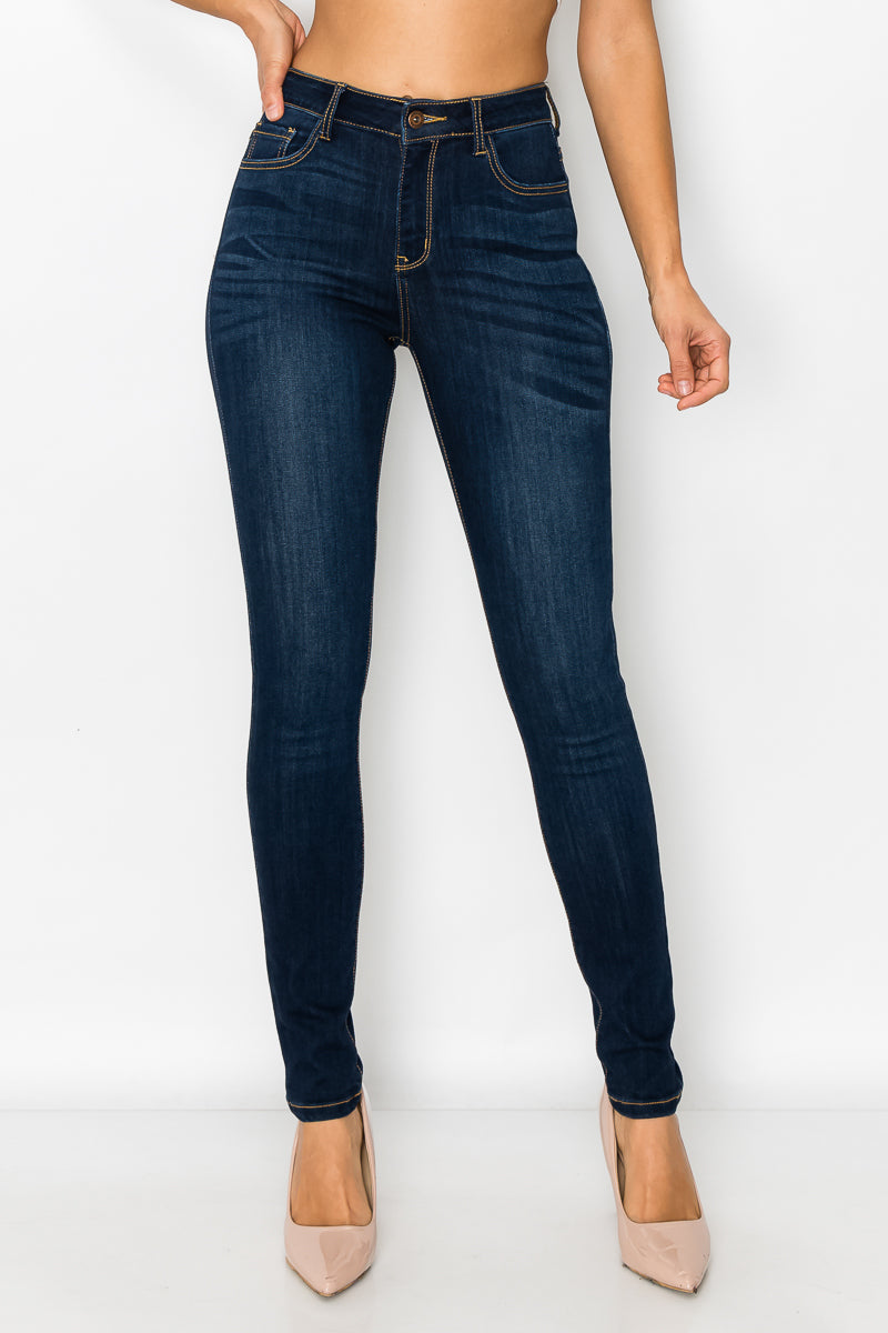 Sienna - Calça jeans skinny clássica com cintura alta