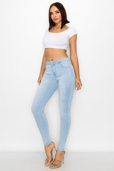 Sienna - Calça jeans skinny clássica com cintura alta