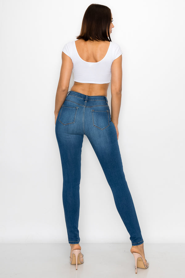 Sienna - Calça jeans skinny clássica com cintura alta