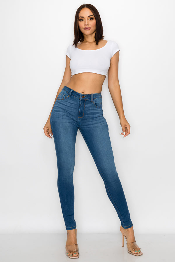 Sienna - Calça jeans skinny clássica com cintura alta