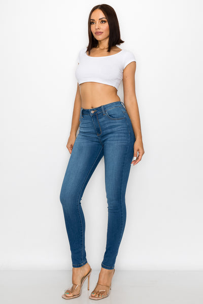 Sienna - Calça jeans skinny clássica com cintura alta