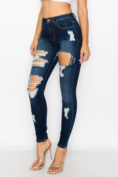 Sylvia - High Rise Hole Destructed Skinny