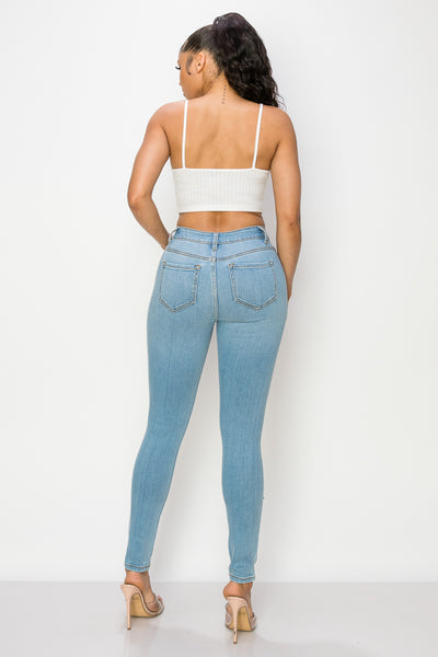 Sylvia - Jean skinny déchiré à taille haute