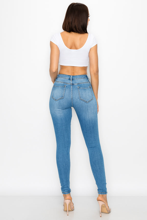 Sylvia - Jean skinny déchiré à taille haute