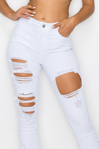 Sylvia - Jean skinny déchiré à taille haute