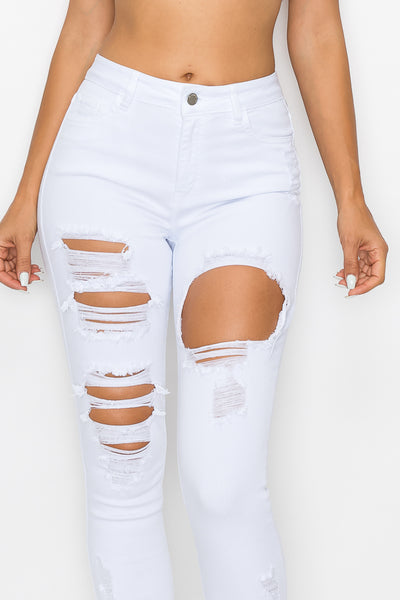 Sylvia - Jean skinny déchiré à taille haute