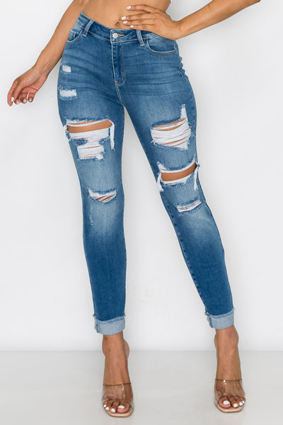 Amanda - High rise Destructed Relaxed Fit