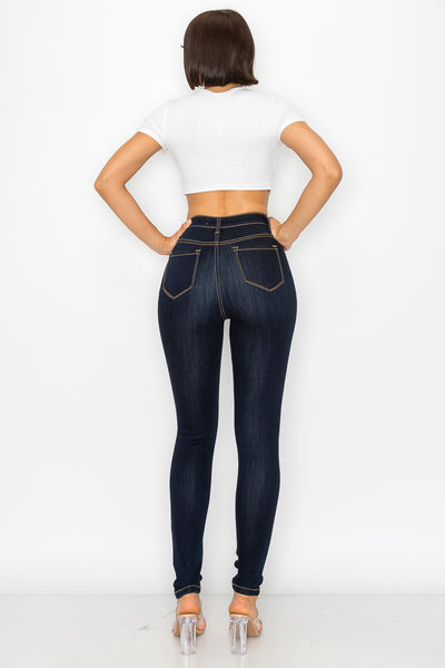 Skylar- Super High Rise Classic Super Dark Premium Skinny