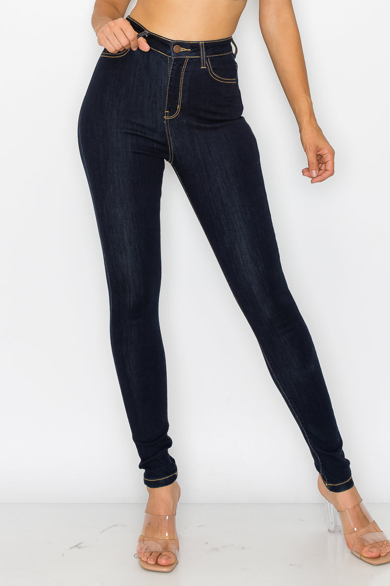 Skylar- Super High Rise Classic Super Dark Premium Skinny