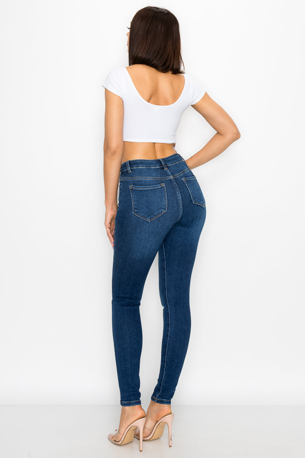 Dawn - Jeans skinny classici a vita alta