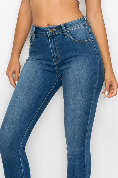 Dawn - Calça jeans skinny clássica de cintura alta