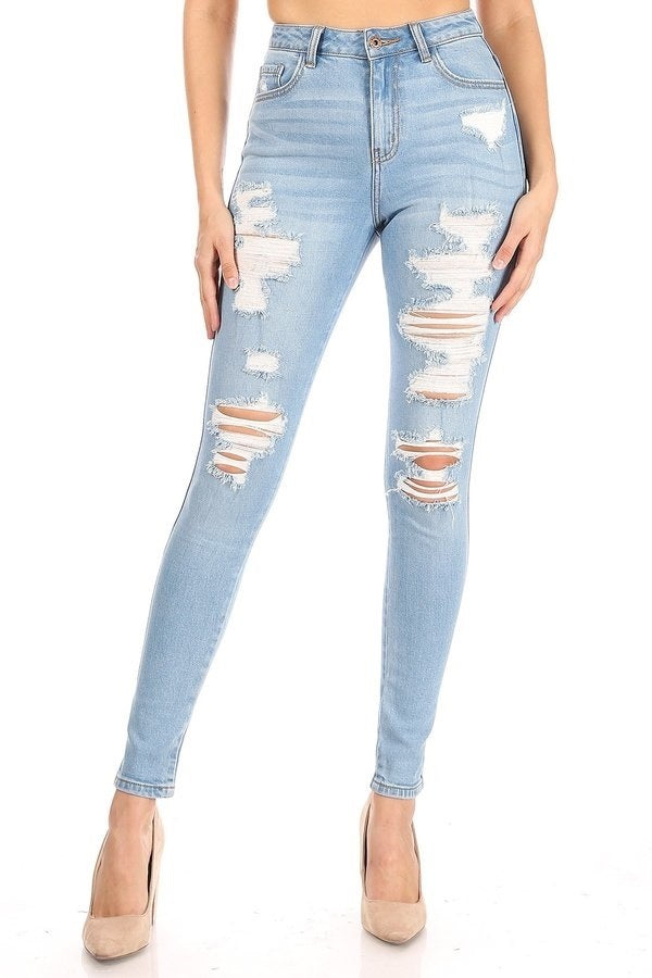 Bonnie - High Rise Destructed Skinny