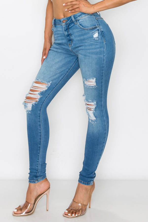 Amelie - High Rise Destructed Skinny