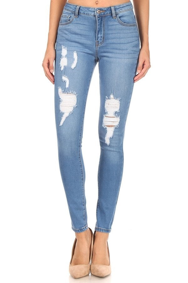 Charlie - High Rise Destructed Skinny