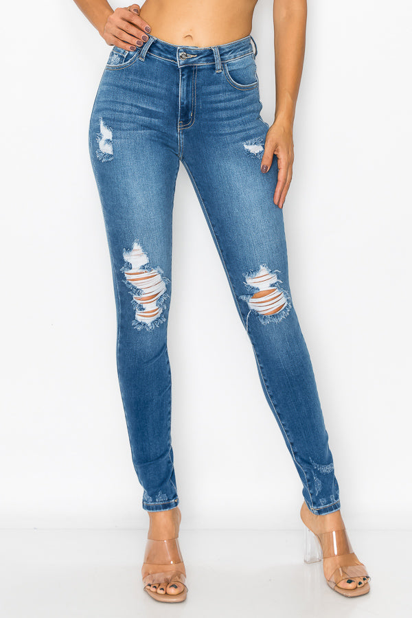Rosemarie - High Rise Destructed Premium Skinny