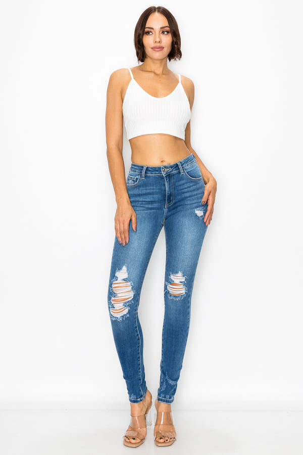 Rosemarie - High Rise Destructed Premium Skinny