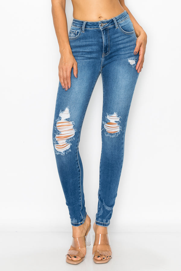 Rosemarie - High Rise Destructed Premium Skinny