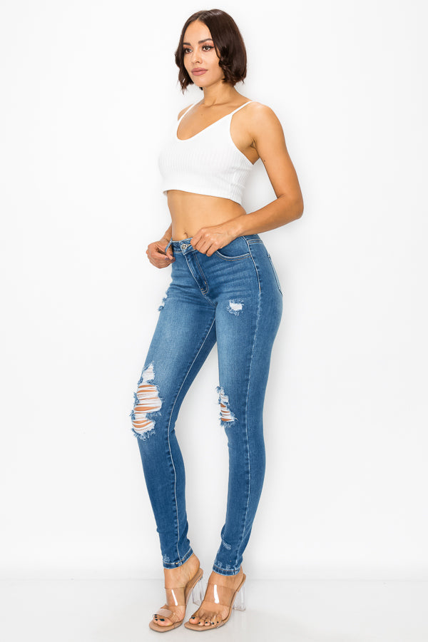 Rosemarie - High Rise Destructed Premium Skinny