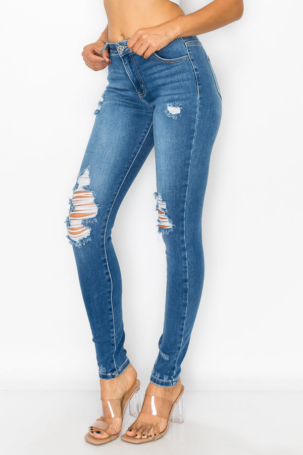 Rosemarie - High Rise Destructed Premium Skinny