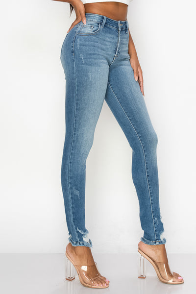Claire - High Rise Lightly Destructed Premium Skinny