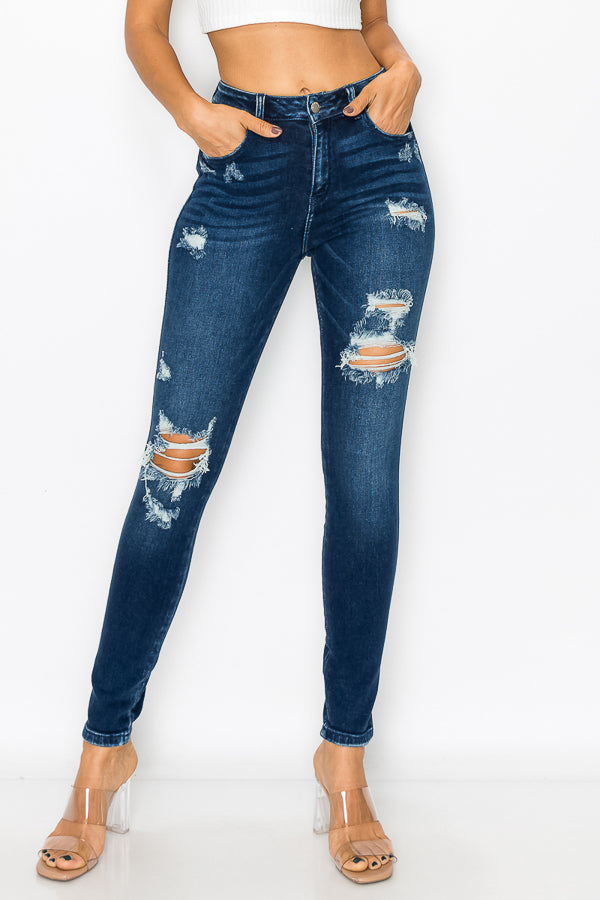 Angelina - High Rise Destructed Skinny