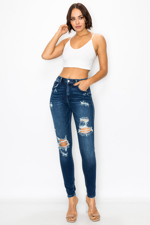 Angelina - High Rise Destructed Skinny