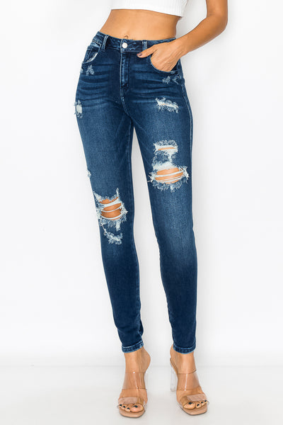 Angelina - High Rise Destructed Skinny