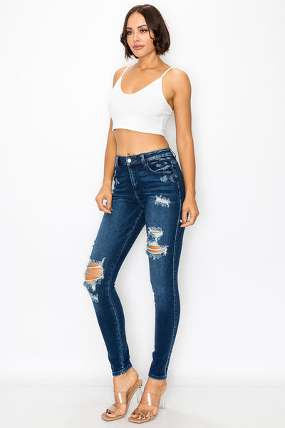 Angelina - High Rise Destructed Skinny