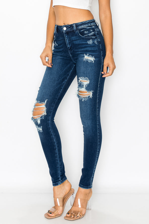 Angelina - High Rise Destructed Skinny