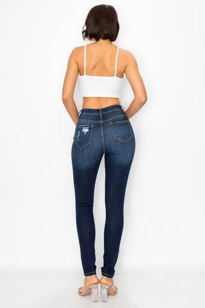 Zoey - High Rise Destructed Skinny