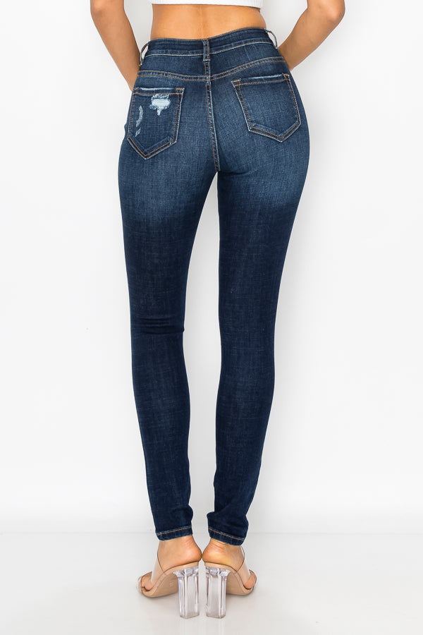 Zoey - Skinny déchiré à taille haute