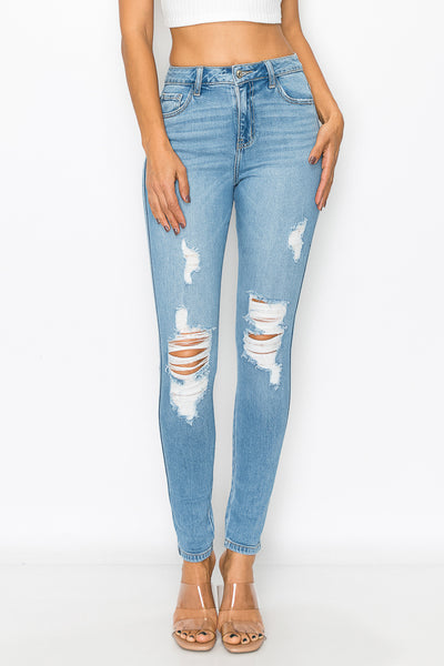 Abby - High Rise Destructed Skinny