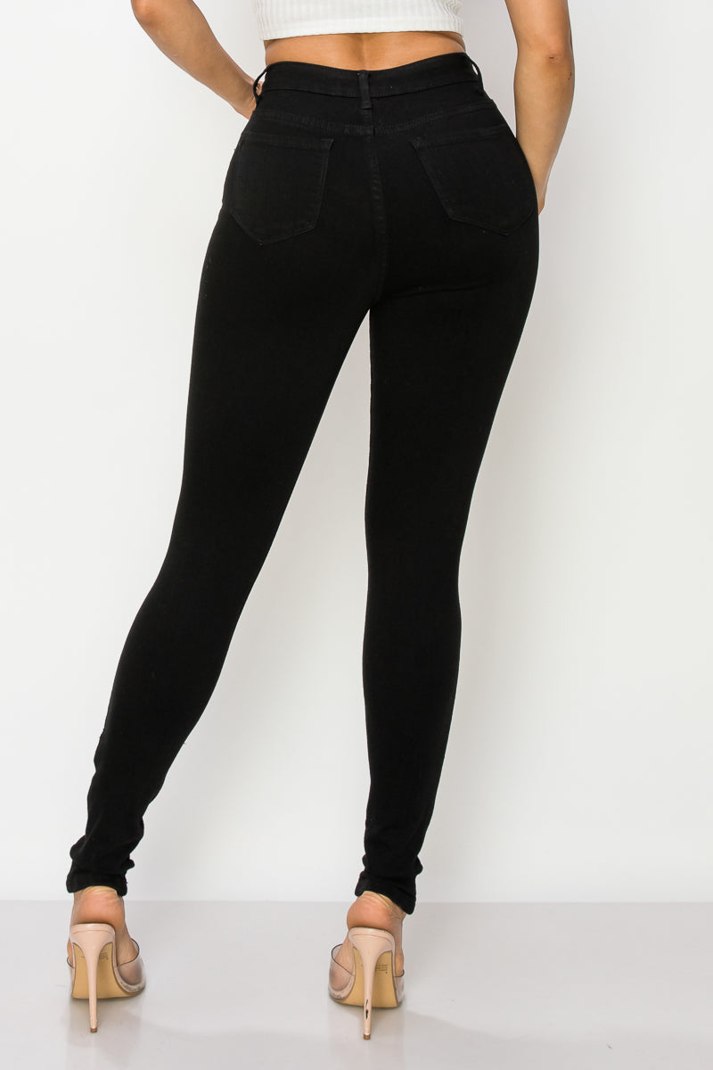 Kate - Jean skinny stretch classique à taille très haute